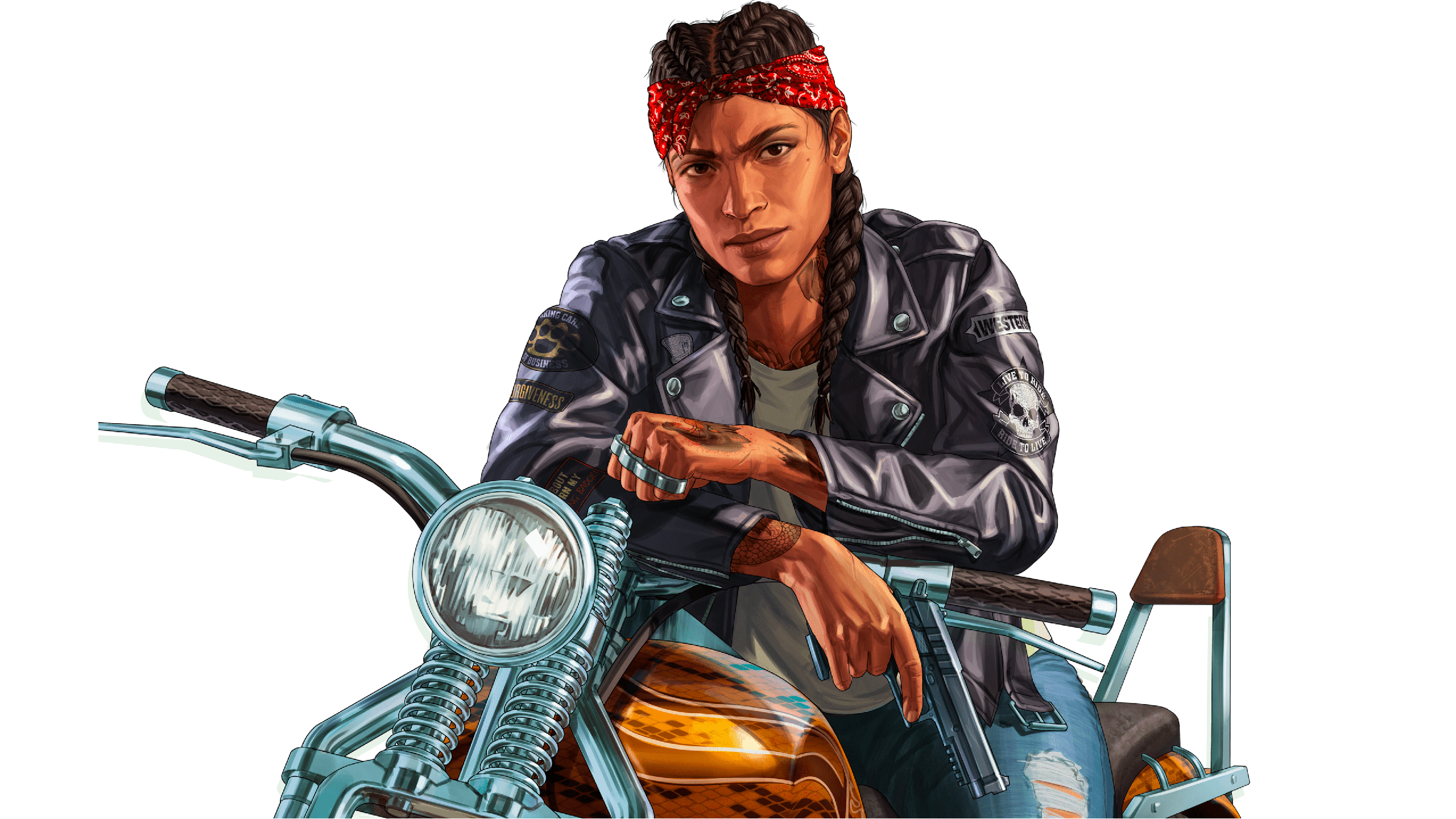 Personnage GTA RP biker en présentation